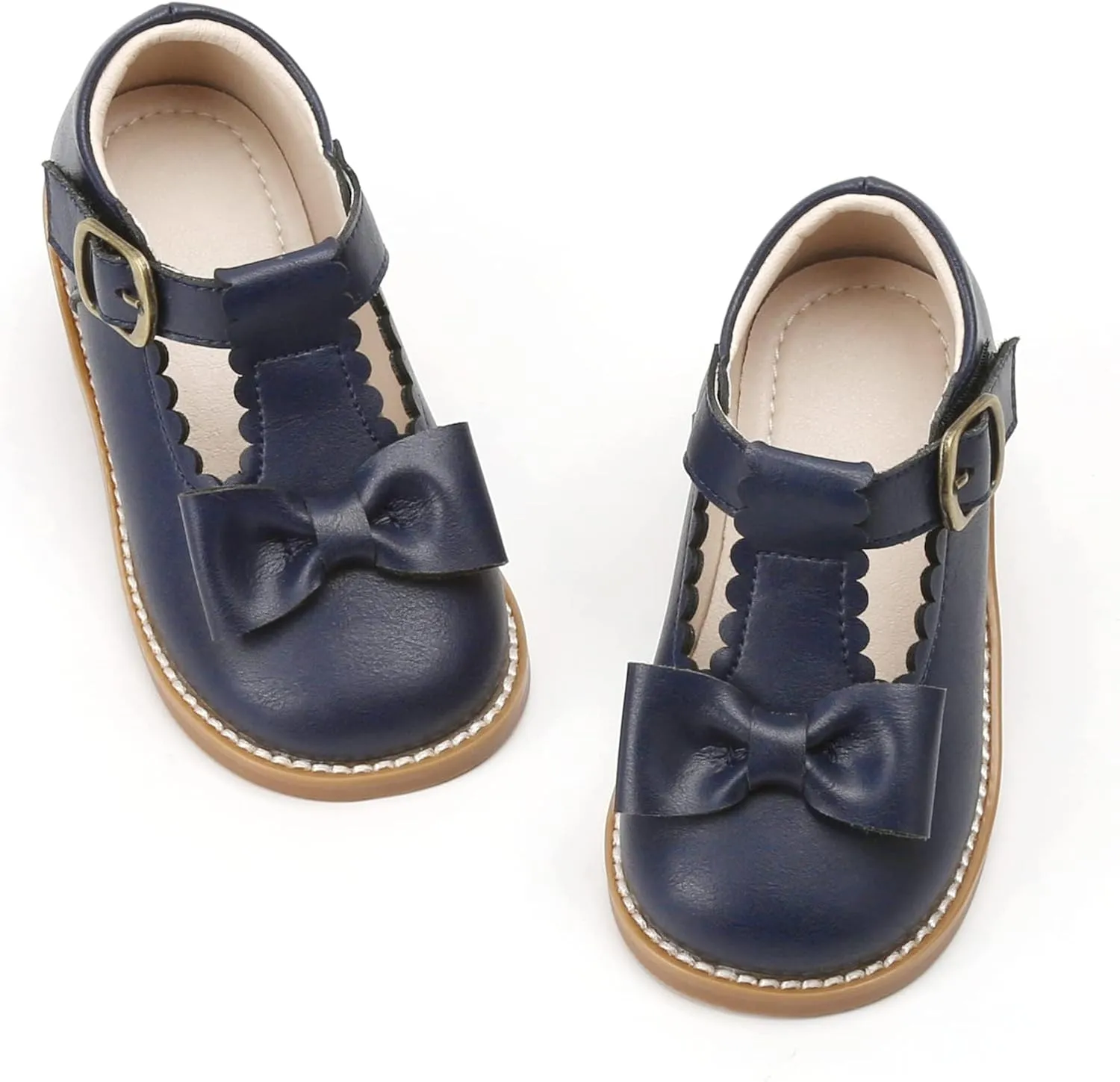 Kiderence Toddler Girls Mary Jane Dress Shoes Little Girls School Oxford Flats