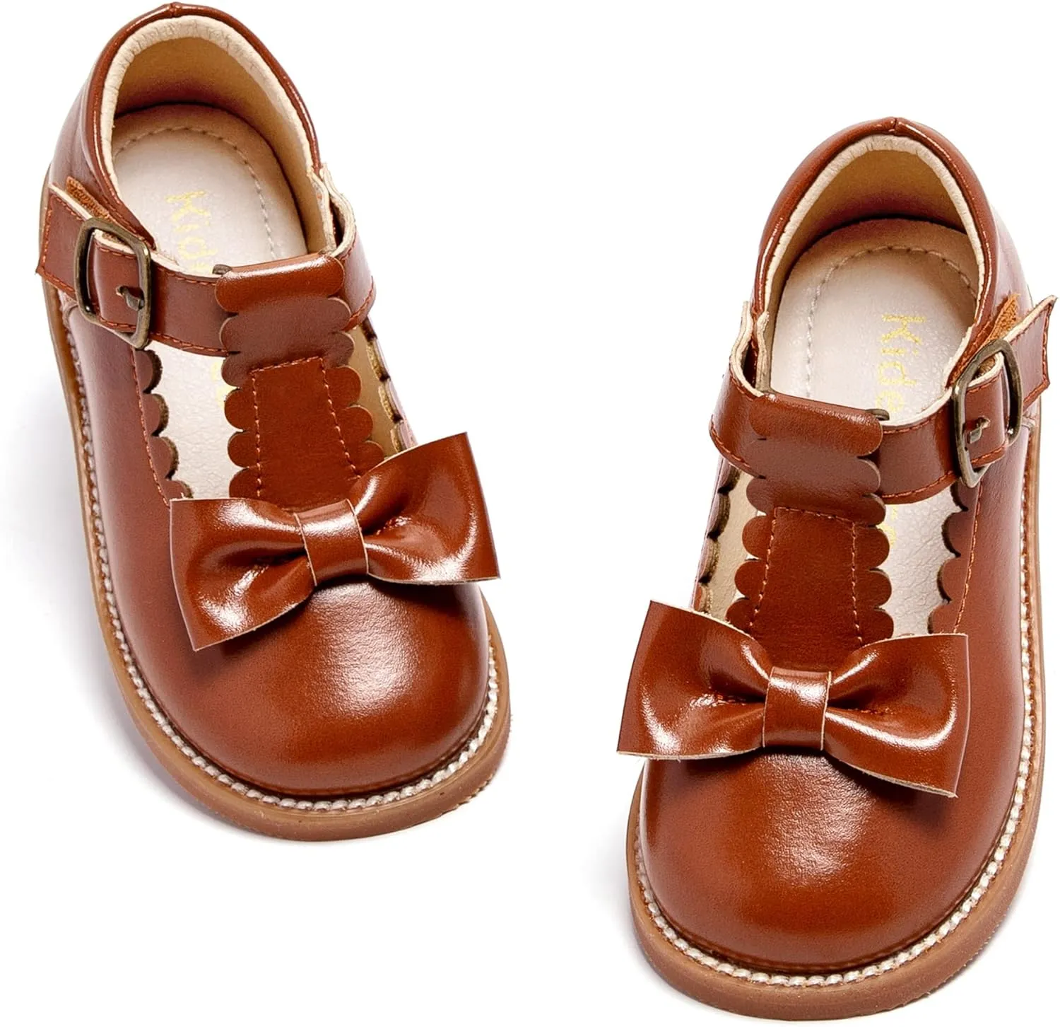 Kiderence Toddler Girls Mary Jane Dress Shoes Little Girls School Oxford Flats