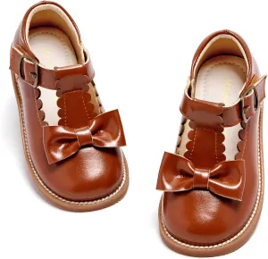 Kiderence Toddler Girls Mary Jane Dress Shoes Little Girls School Oxford Flats