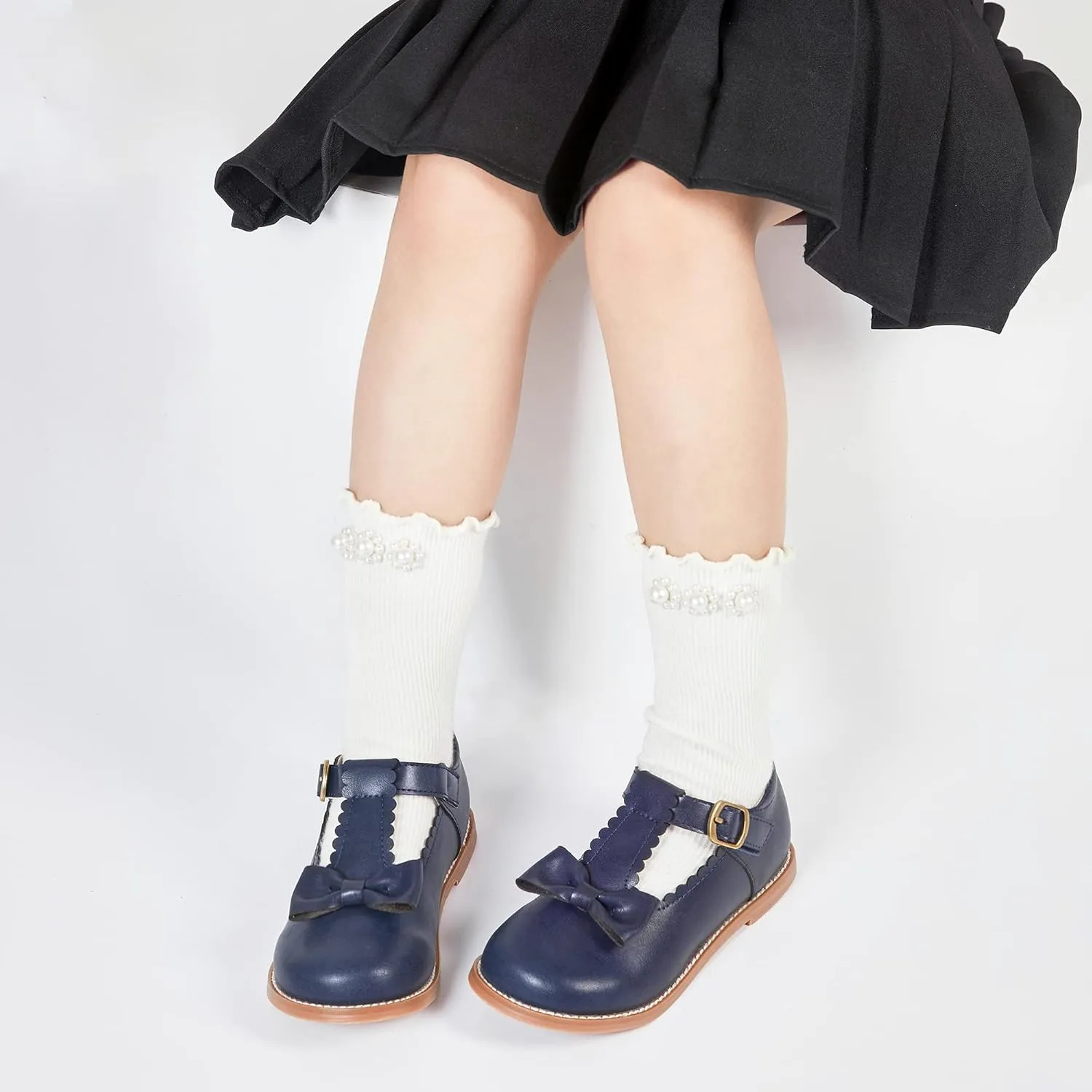 Kiderence Toddler Girls Mary Jane Dress Shoes Little Girls School Oxford Flats