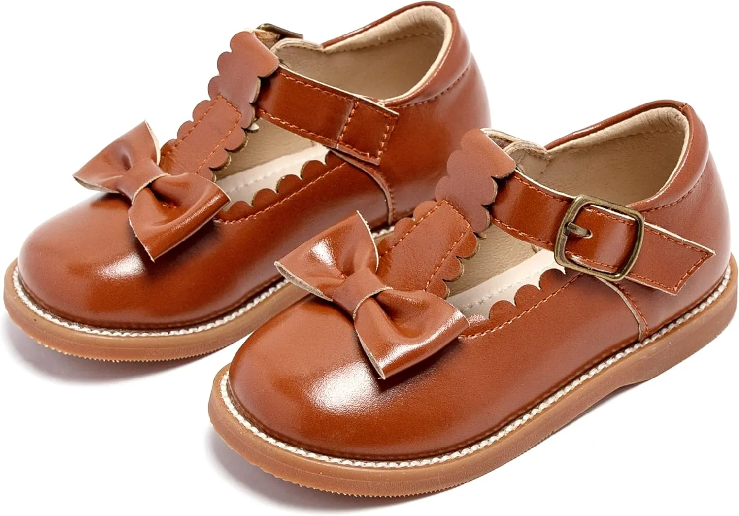 Kiderence Toddler Girls Mary Jane Dress Shoes Little Girls School Oxford Flats