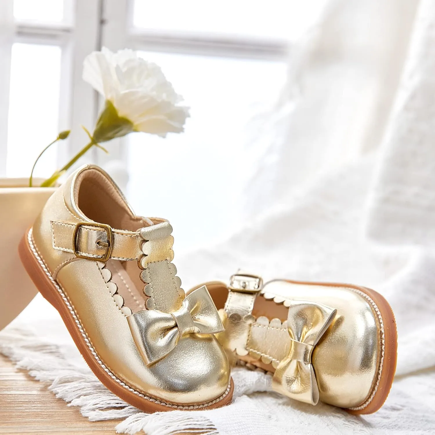 Kiderence Toddler Girls Mary Jane Dress Shoes Little Girls School Oxford Flats