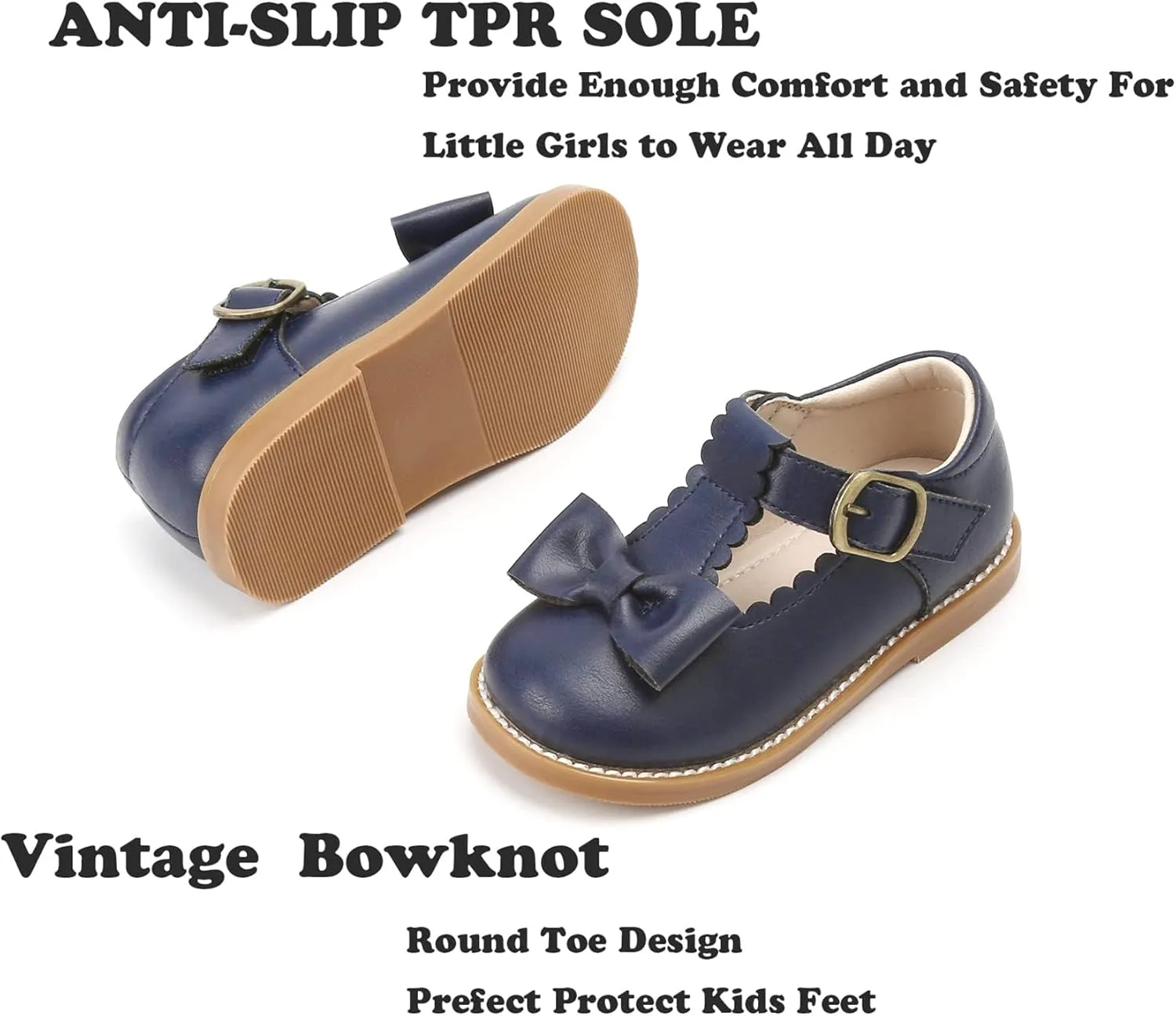 Kiderence Toddler Girls Mary Jane Dress Shoes Little Girls School Oxford Flats