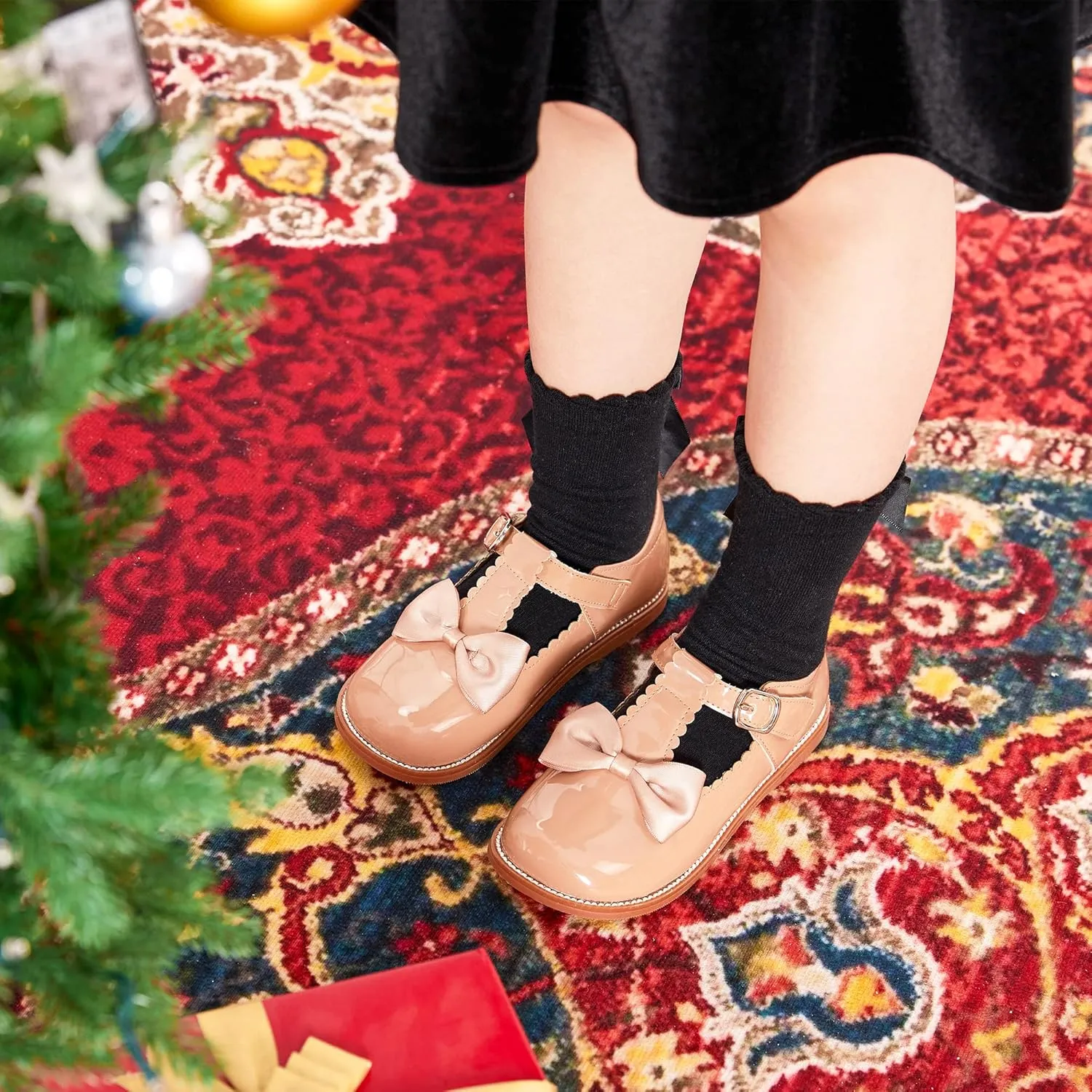 Kiderence Toddler Little Girl Mary Jane Dress Shoes School Oxford for Girls Flats