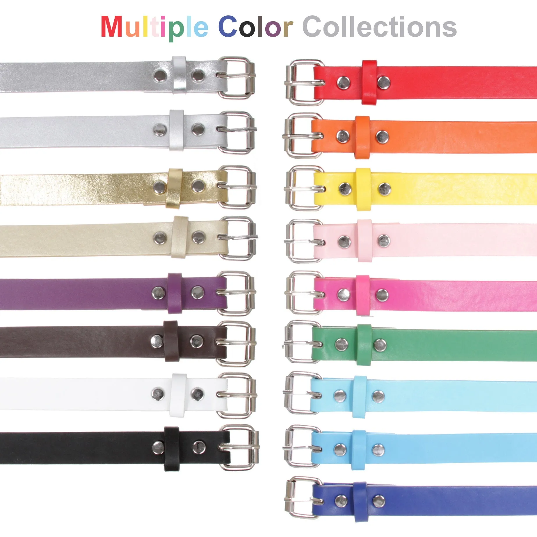 Kids 1" Snap On Plain Leather Belt