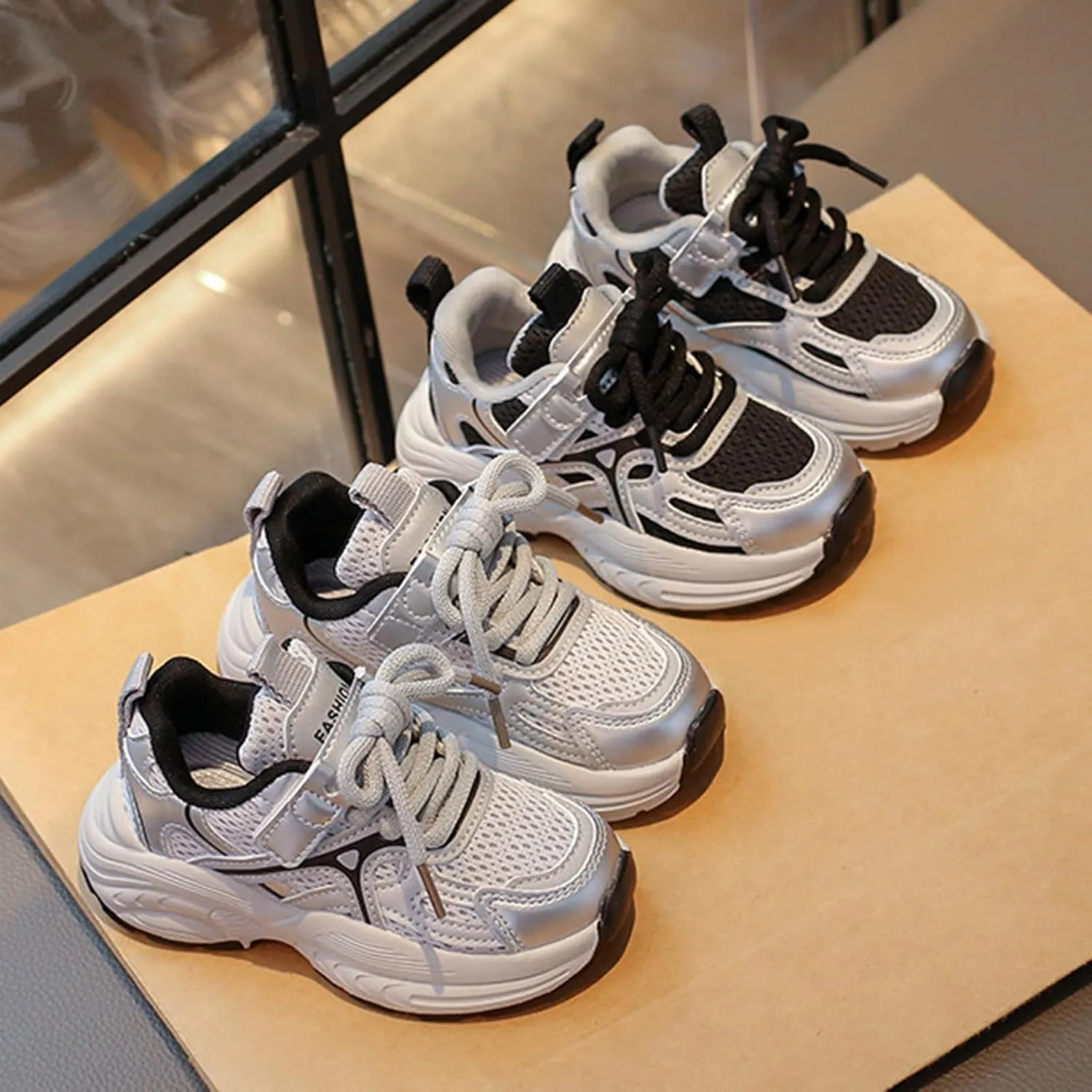 Kids Casual Sneakers for Boys Girls Running Sport Shoes Toddler Tennis Walking Tennis Casual Lace-Up Shoes