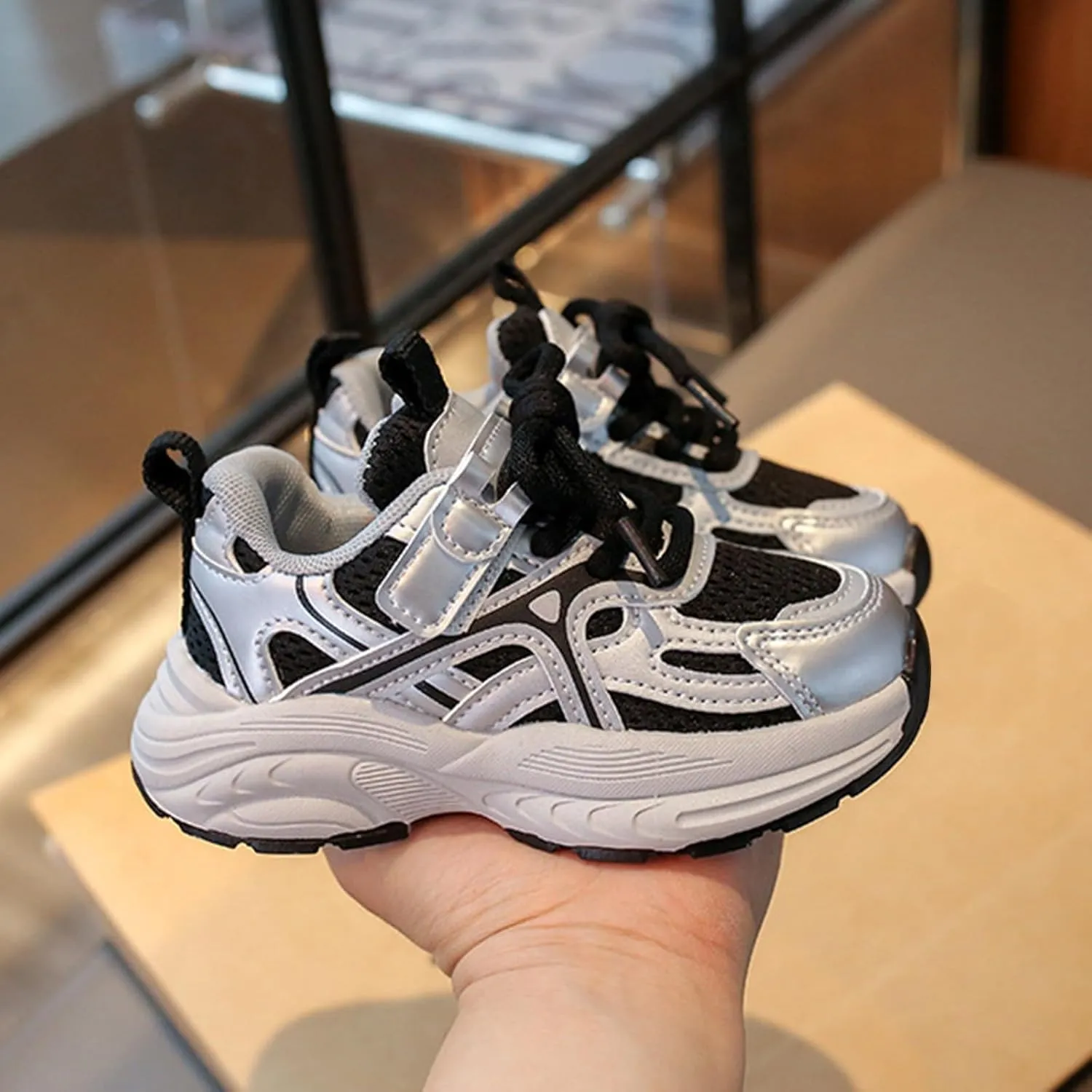 Kids Casual Sneakers for Boys Girls Running Sport Shoes Toddler Tennis Walking Tennis Casual Lace-Up Shoes