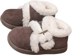 Kids Fuzzy Snow Sport Shoes Childrens Fr Lined Cotton Sneakers Outdoor Warm Thick Soft Booties Non Slip Comfy Fashion