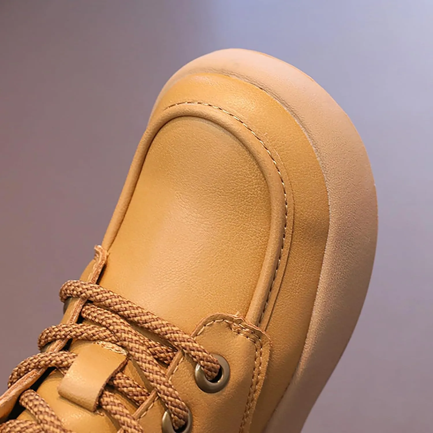 Kids Girls School Ankle Boots for Little Child Classic Water-Proof Comfort Work Boot Unisex Lace-Up Snow Boots