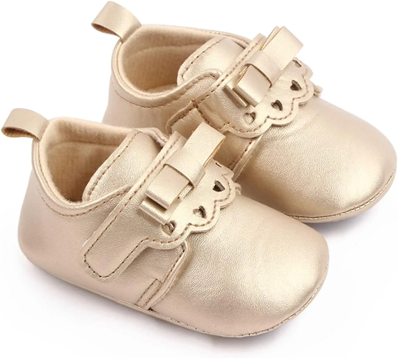 Kids Marry Jane Shoes Baby Bowknot Faux Leather Solid Color Soft Sole Dance Shoes Children Lightweight Soft Sole Shoes