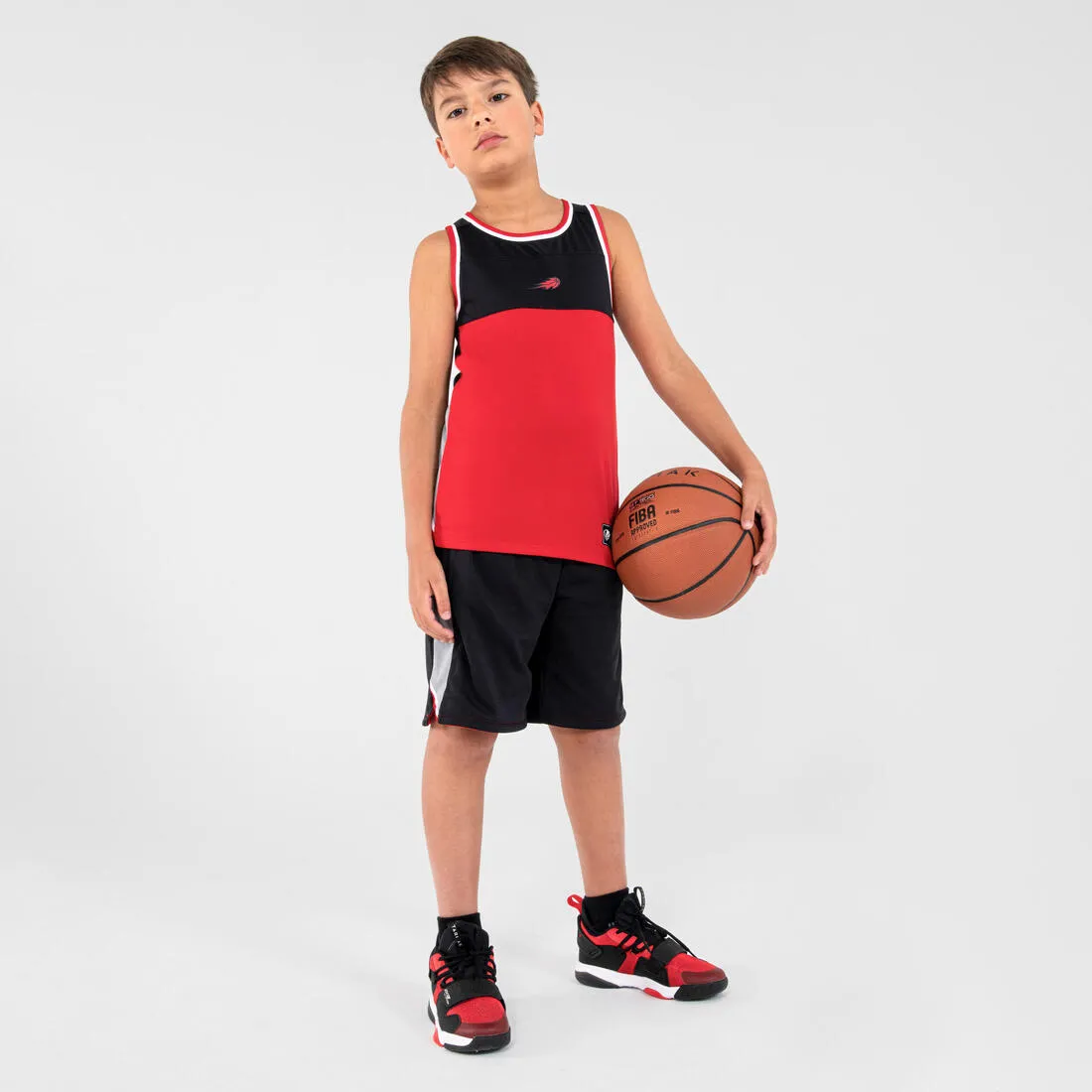 Kids' Reversible Sleeveless Basketball T-Shirt / Jersey T500R