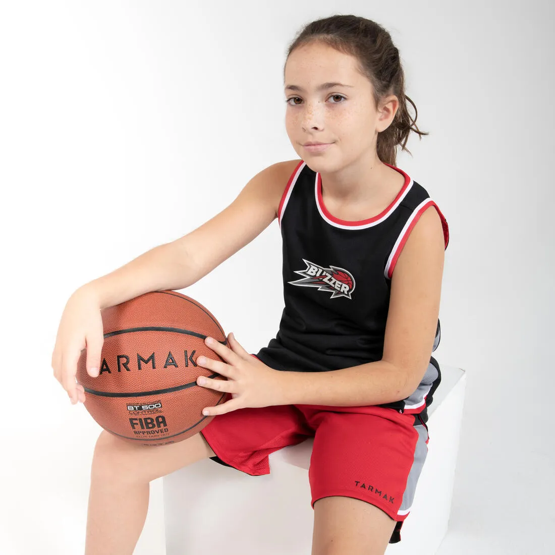 Kids' Reversible Sleeveless Basketball T-Shirt / Jersey T500R