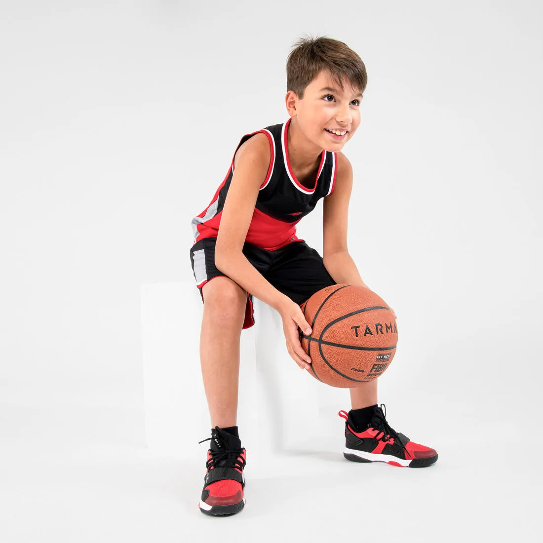 Kids' Reversible Sleeveless Basketball T-Shirt / Jersey T500R
