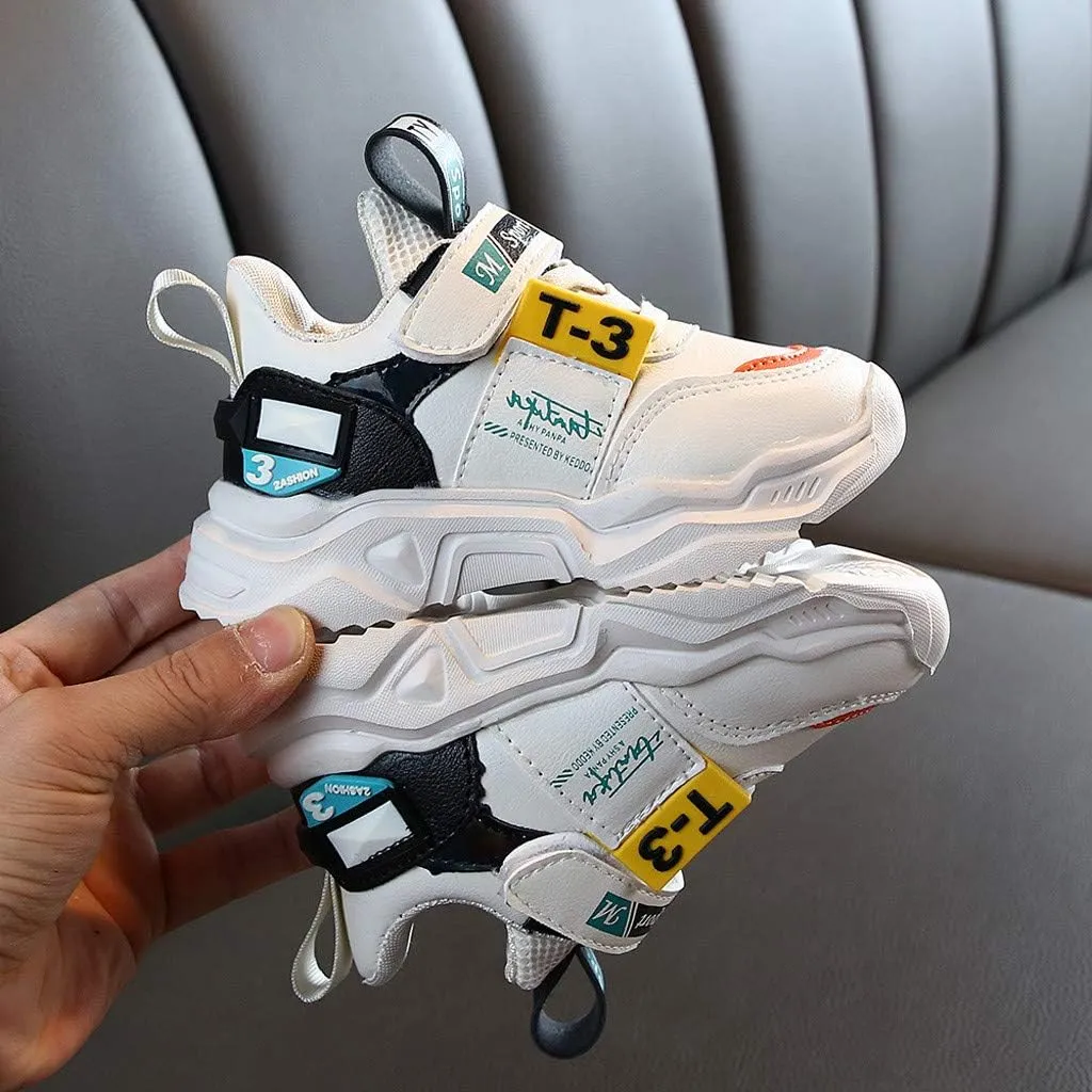 Kids Sneakers Girls Boys Athletic Running Lightweight Breathable Tennis Sport Shoes Outdoor Leisure Soft Shoes