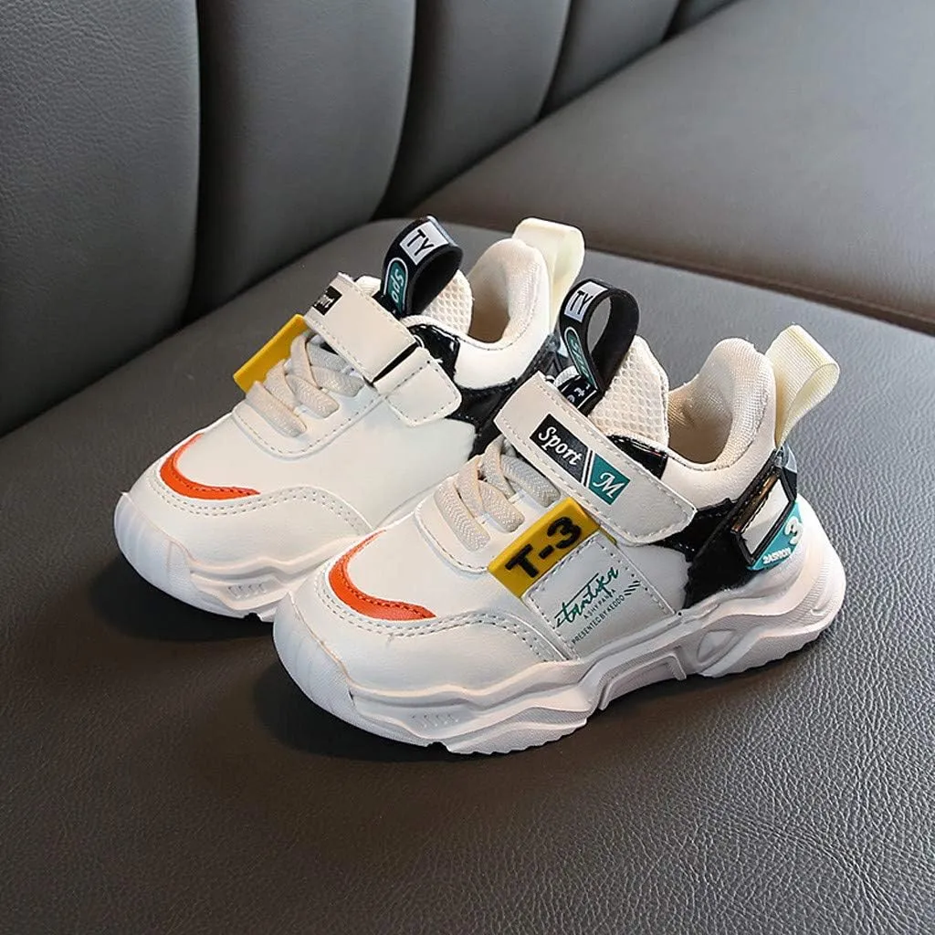 Kids Sneakers Girls Boys Athletic Running Lightweight Breathable Tennis Sport Shoes Outdoor Leisure Soft Shoes