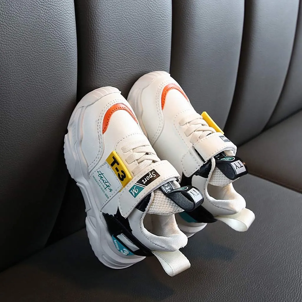 Kids Sneakers Girls Boys Athletic Running Lightweight Breathable Tennis Sport Shoes Outdoor Leisure Soft Shoes