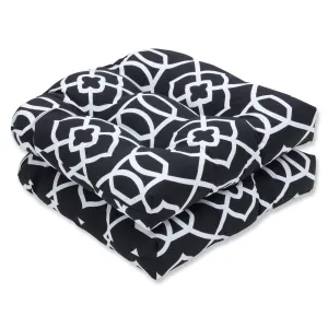 Kirkland Black Wicker Seat Cushion (Set Of 2)