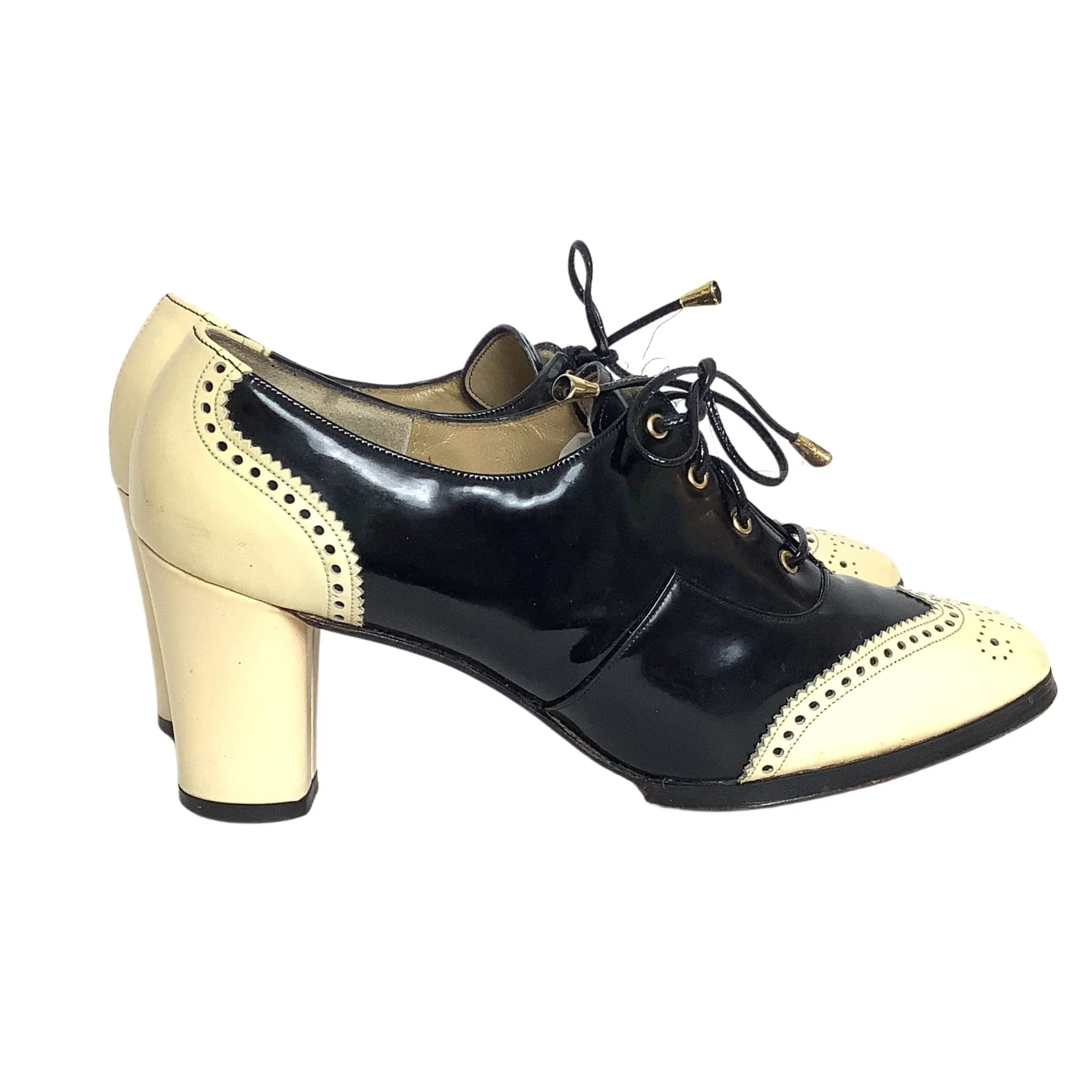 Lace-up Brogue Heels