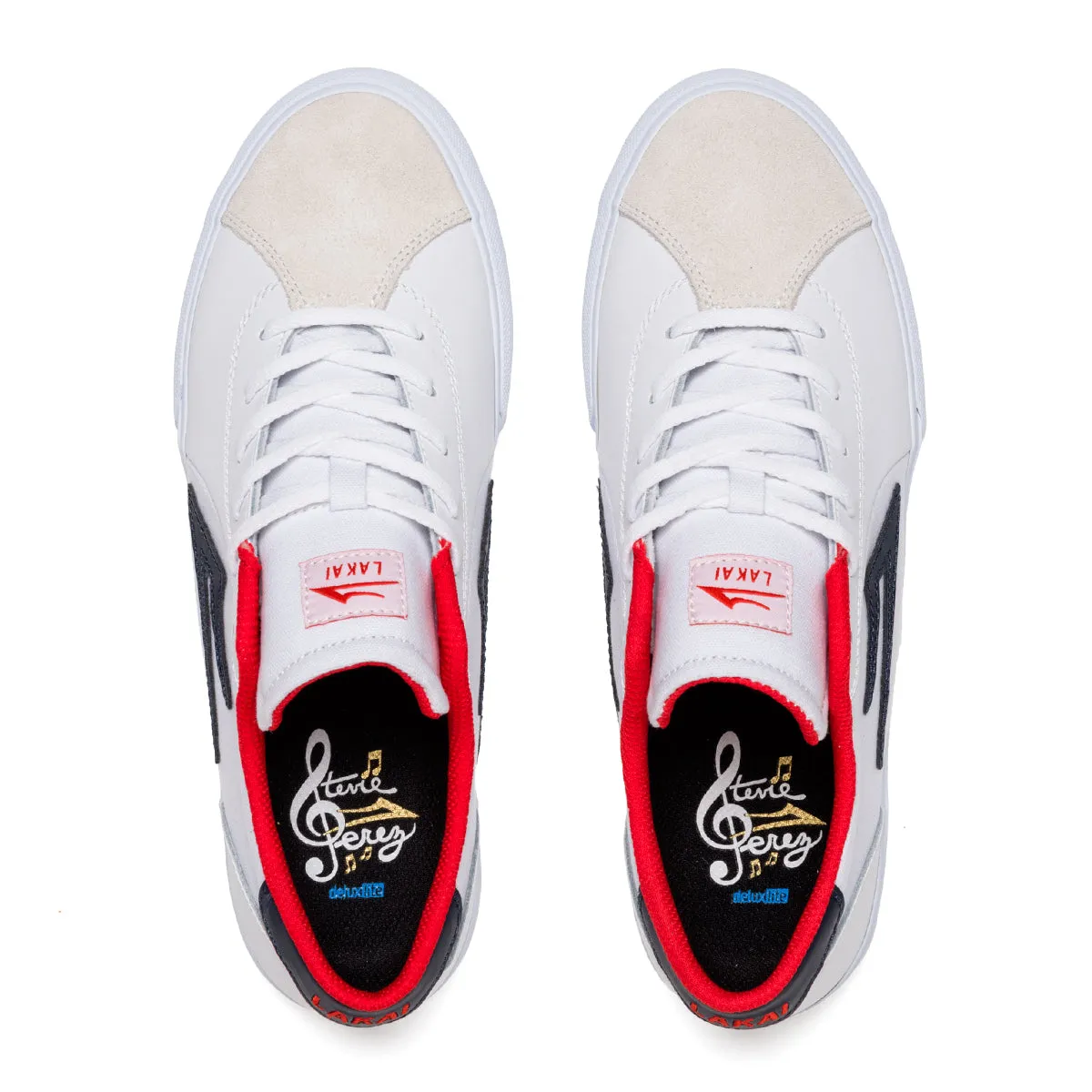 Lakai Flaco II Skateboard Shoe - White/Navy
