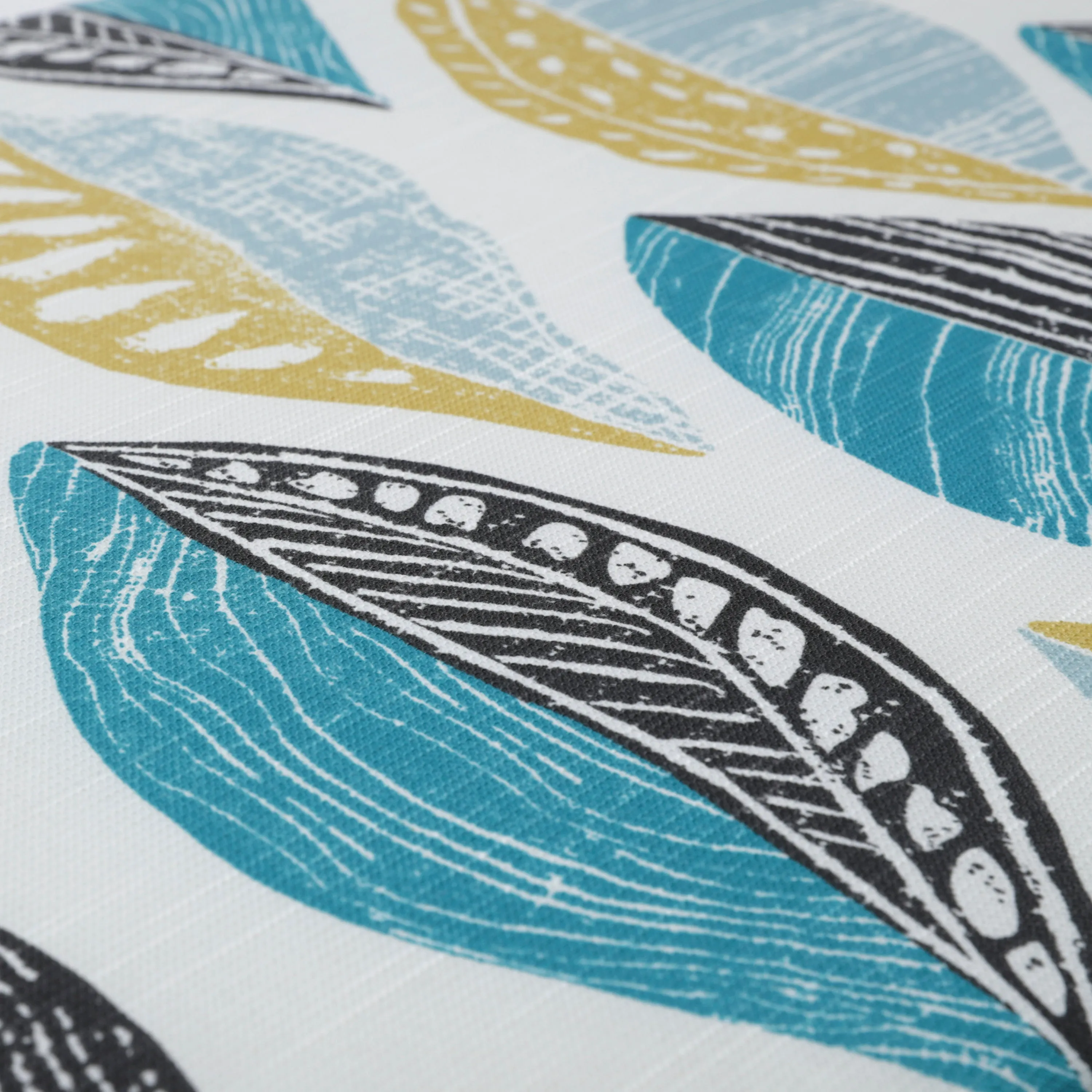 Leaf Block Teal/Citron Over-Sized Rectangular Throw Pillow (Set Of 2)