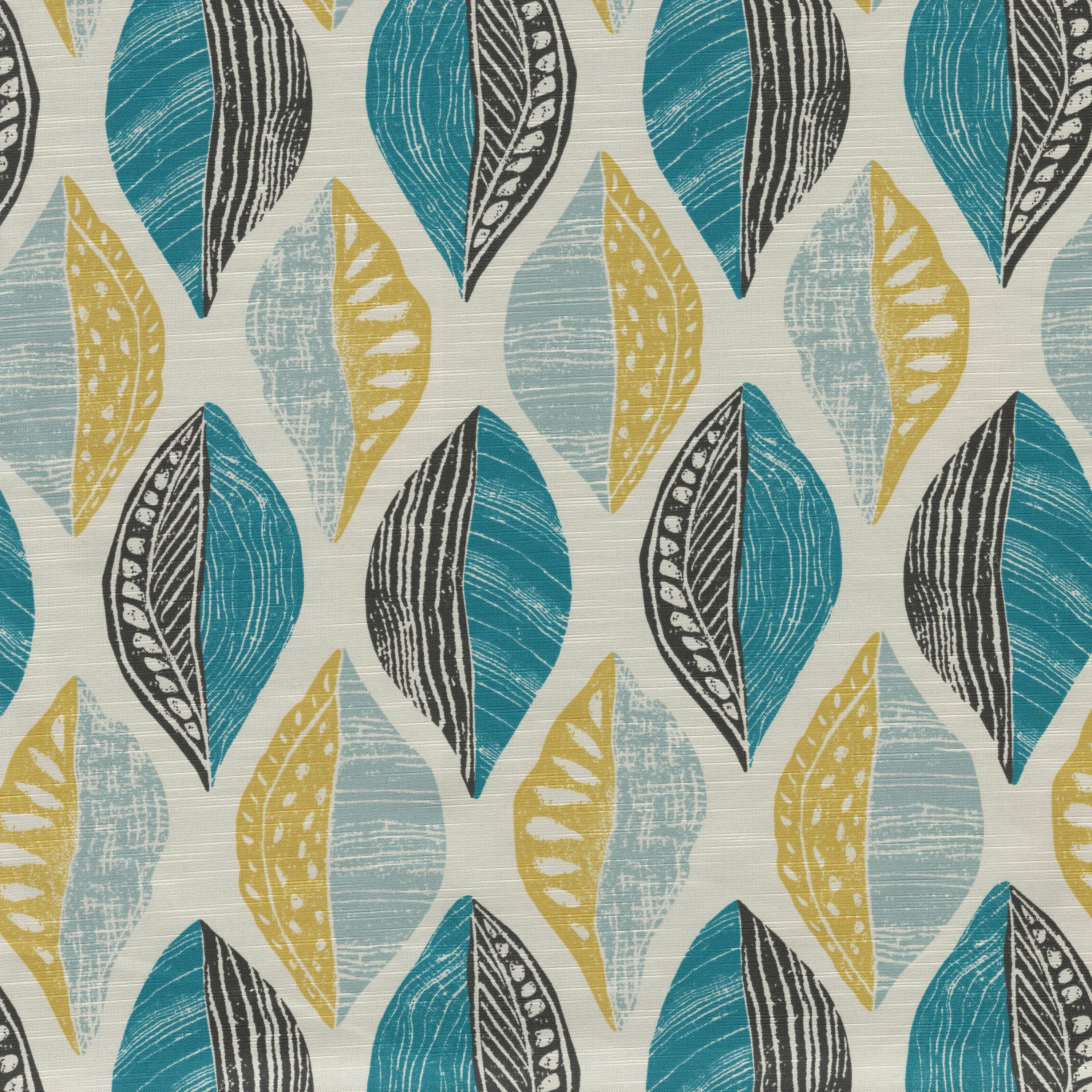 Leaf Block Teal/Citron Over-Sized Rectangular Throw Pillow (Set Of 2)