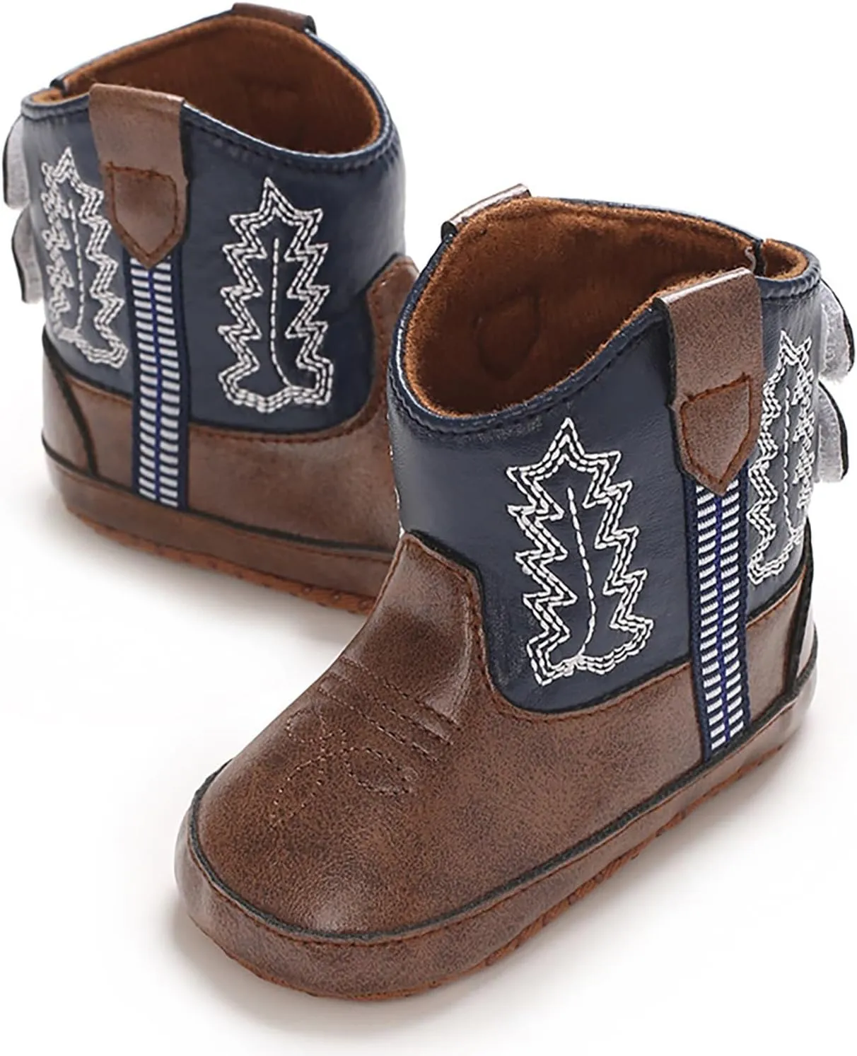 Leather Soft Sole Sneaker for Toddler Baby Boys Side Zipper Western Cowboy Booties Sport Shoes Outdoor Non Slip Shoes