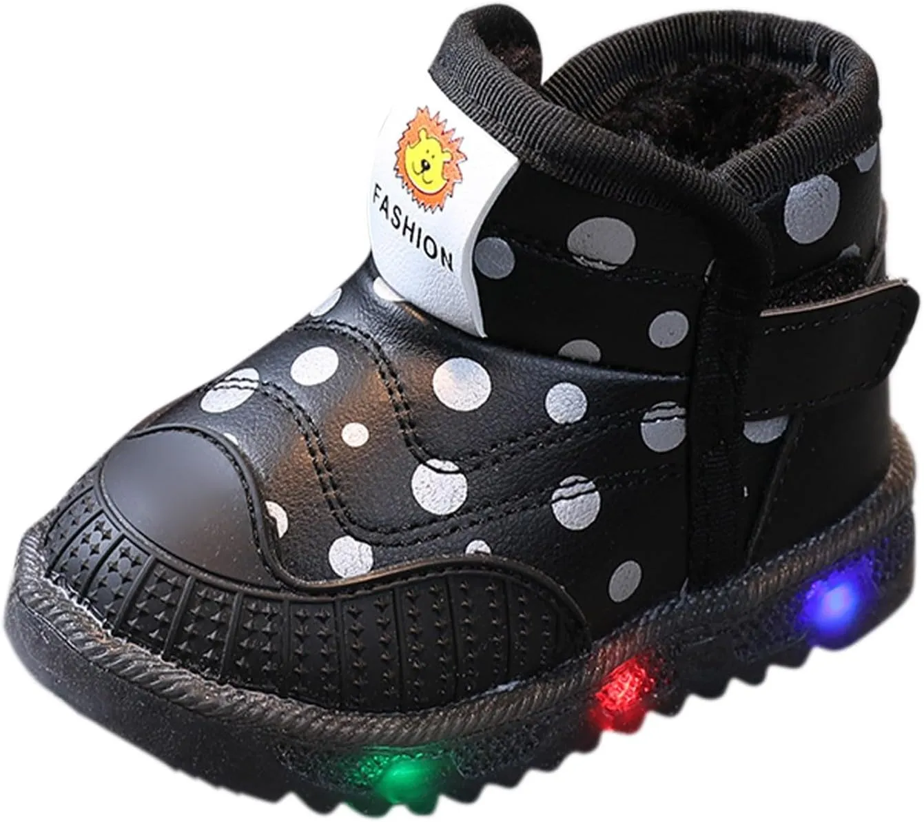 Light Up Shoes Toddler Lac𝐞 Up Non-Slip Ankle Boots Led Shoes Kid Luminous Shoes Baby Cold Weather Boots