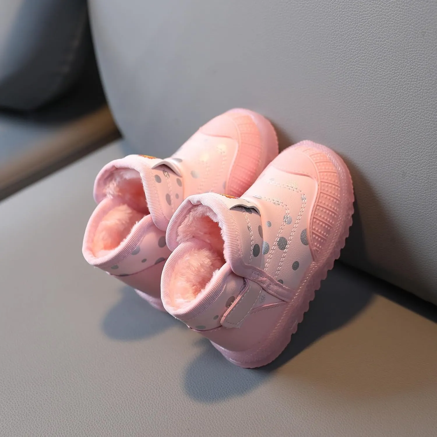 Light Up Shoes Toddler Lac𝐞 Up Non-Slip Ankle Boots Led Shoes Kid Luminous Shoes Baby Cold Weather Boots
