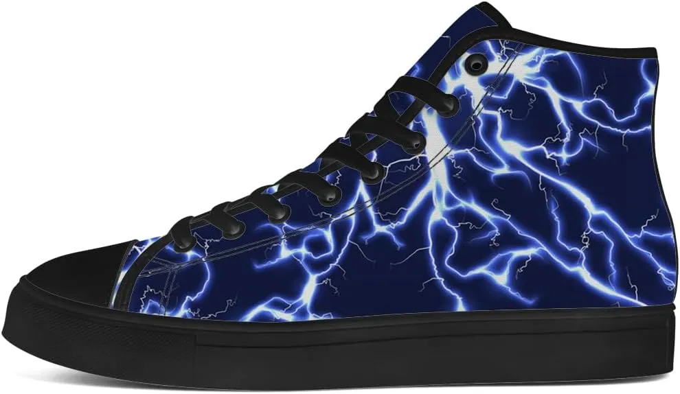 Lightning High Top Canvas Shoes High Top Sneakers Lace Up Casual Shoes for Men Women
