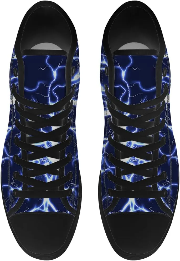 Lightning High Top Canvas Shoes High Top Sneakers Lace Up Casual Shoes for Men Women