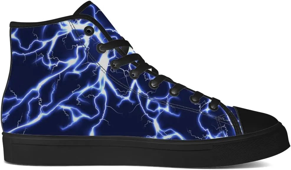 Lightning High Top Canvas Shoes High Top Sneakers Lace Up Casual Shoes for Men Women
