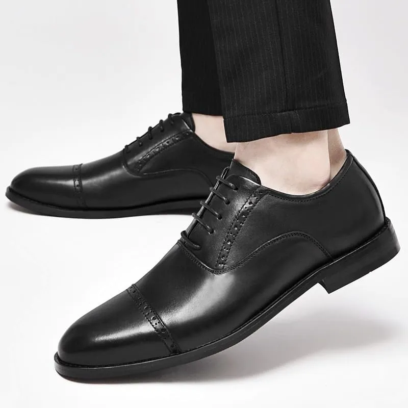 Lightweigh Breathable Genuine Leather Shoes Men's Fashionable Business All-Match Oxfords Shoes