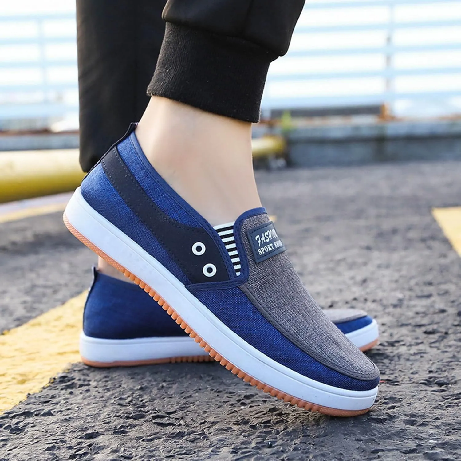 Lightweight Non Slip Sneakers for Men Athletic Gym Tennis Shoe for Men Comfortable & Light-Weight Stretch Shoes