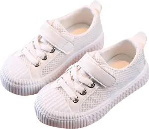 Little Girls Boys Lightweight Sports Shoes Mesh Breathable Flat Household Casual Slip On Canvas Shoes for Kids