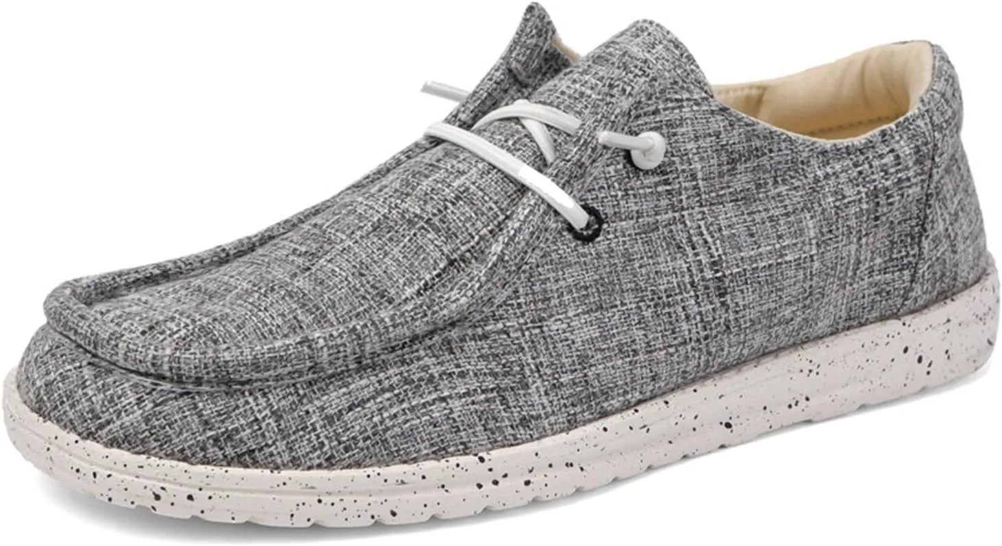Loafers for Men Comfort,Classic Lightweight Non-Slip Boat Shoes Men Slip-On,Casual Soft Breathable Deck Shoes Mens,All Weather Rubber Soles