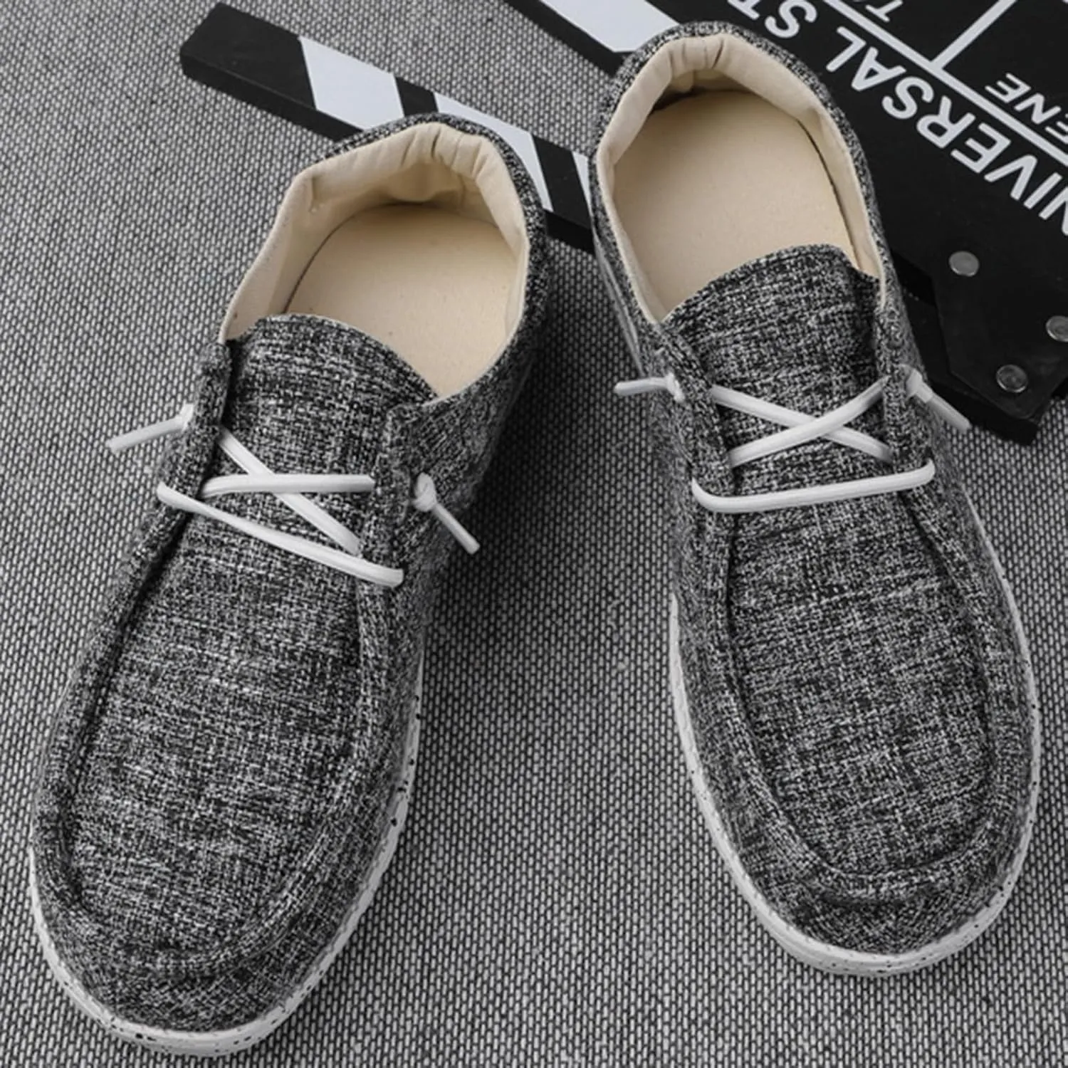 Loafers for Men Comfort,Classic Lightweight Non-Slip Boat Shoes Men Slip-On,Casual Soft Breathable Deck Shoes Mens,All Weather Rubber Soles