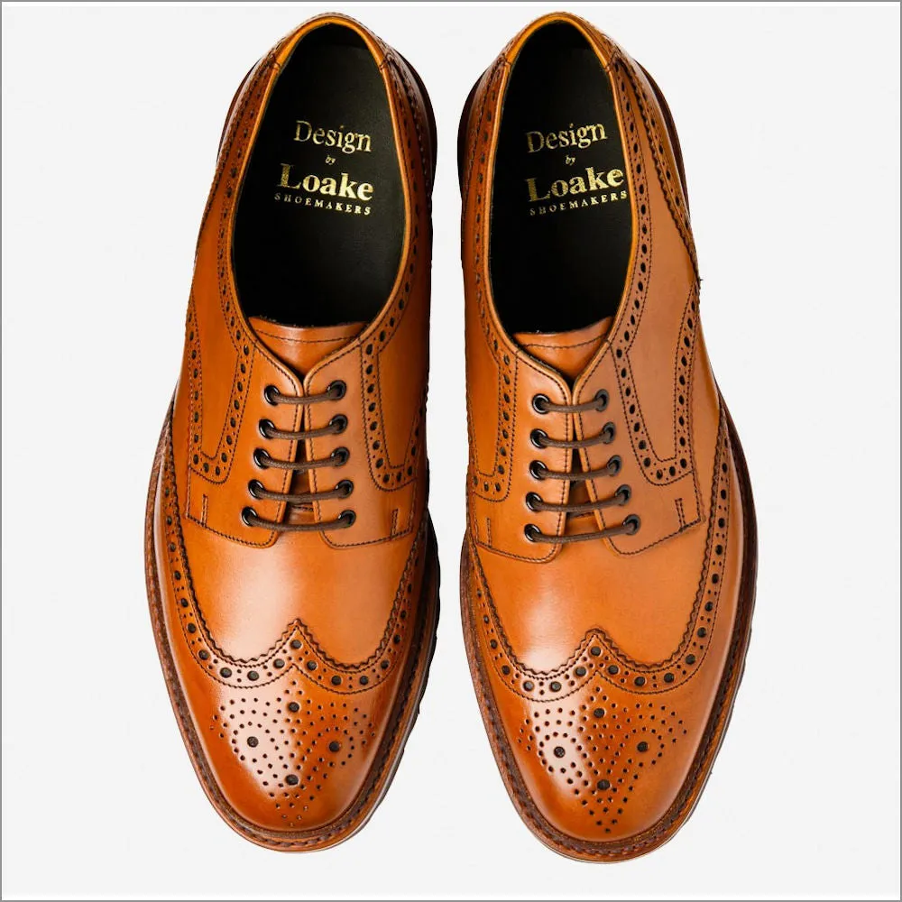 Loake Perseus Tan premium Calf Leather brogue@