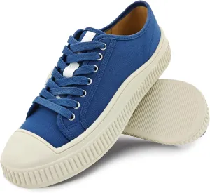 Low Top Fashion Canvas Sneakers for Women, Lace up Casual Walking Shoes