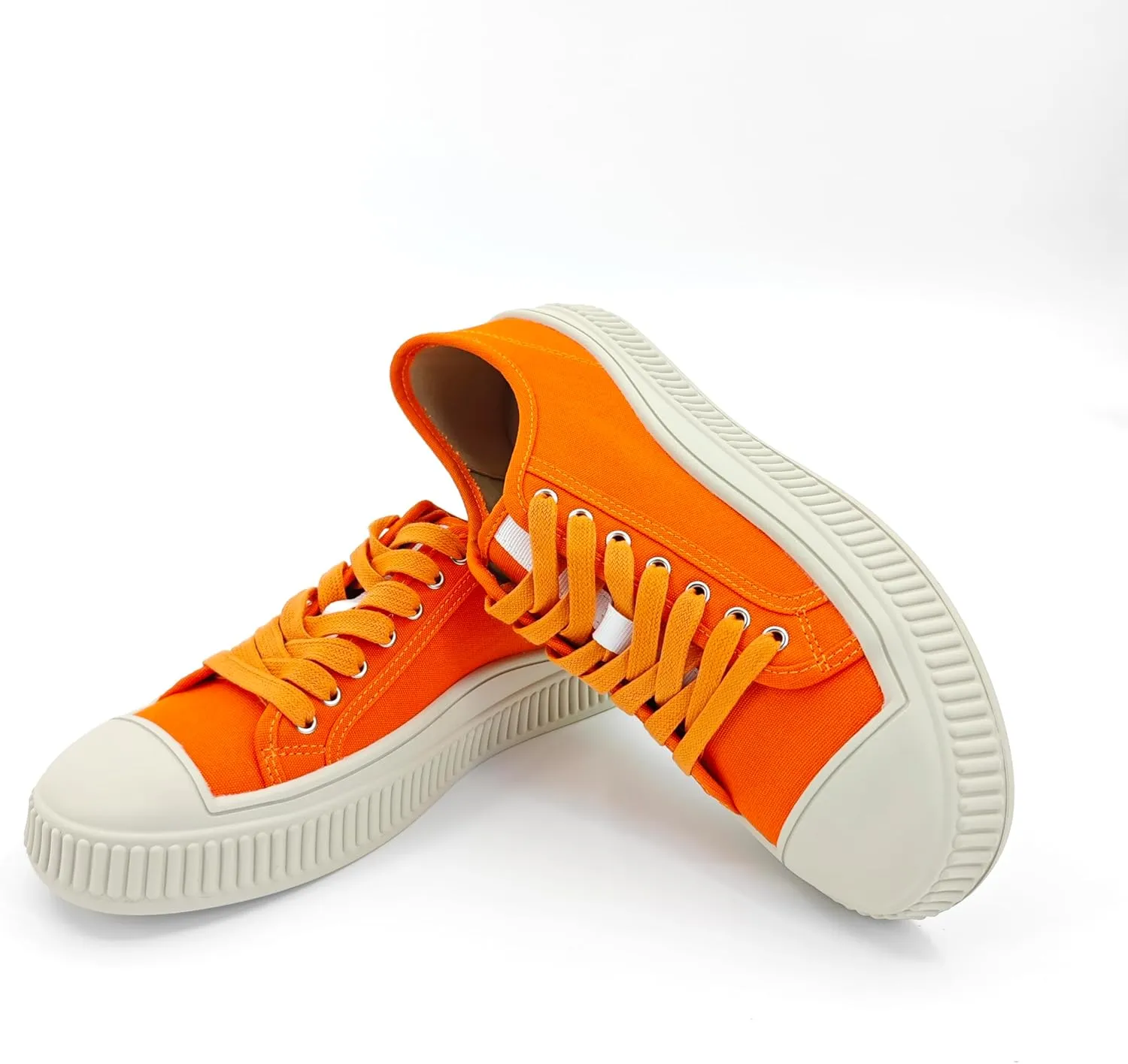 Low Top Fashion Canvas Sneakers for Women, Lace up Casual Walking Shoes