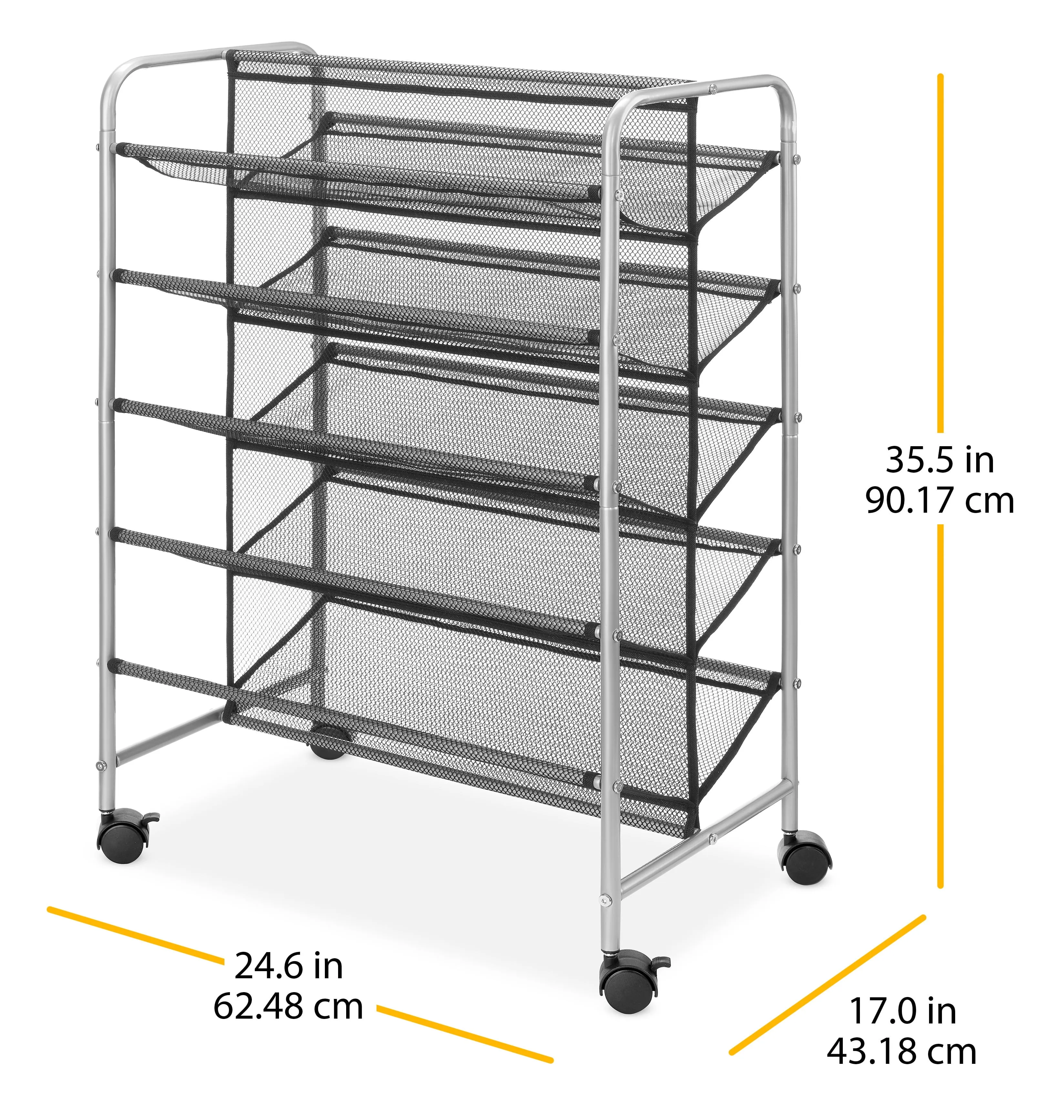 Mainstays 5 Tier, 30 Pair, Metal Mesh Shoe Rack