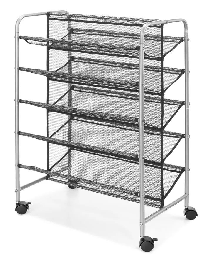 Mainstays 5 Tier, 30 Pair, Metal Mesh Shoe Rack