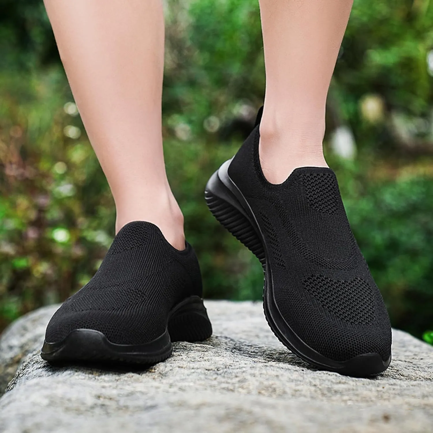 Memory Foam Versatile Shoes for Men Lightweight Sport Gym Jogging Walking Sneaker Soft Flat Soled Elderly Shoes