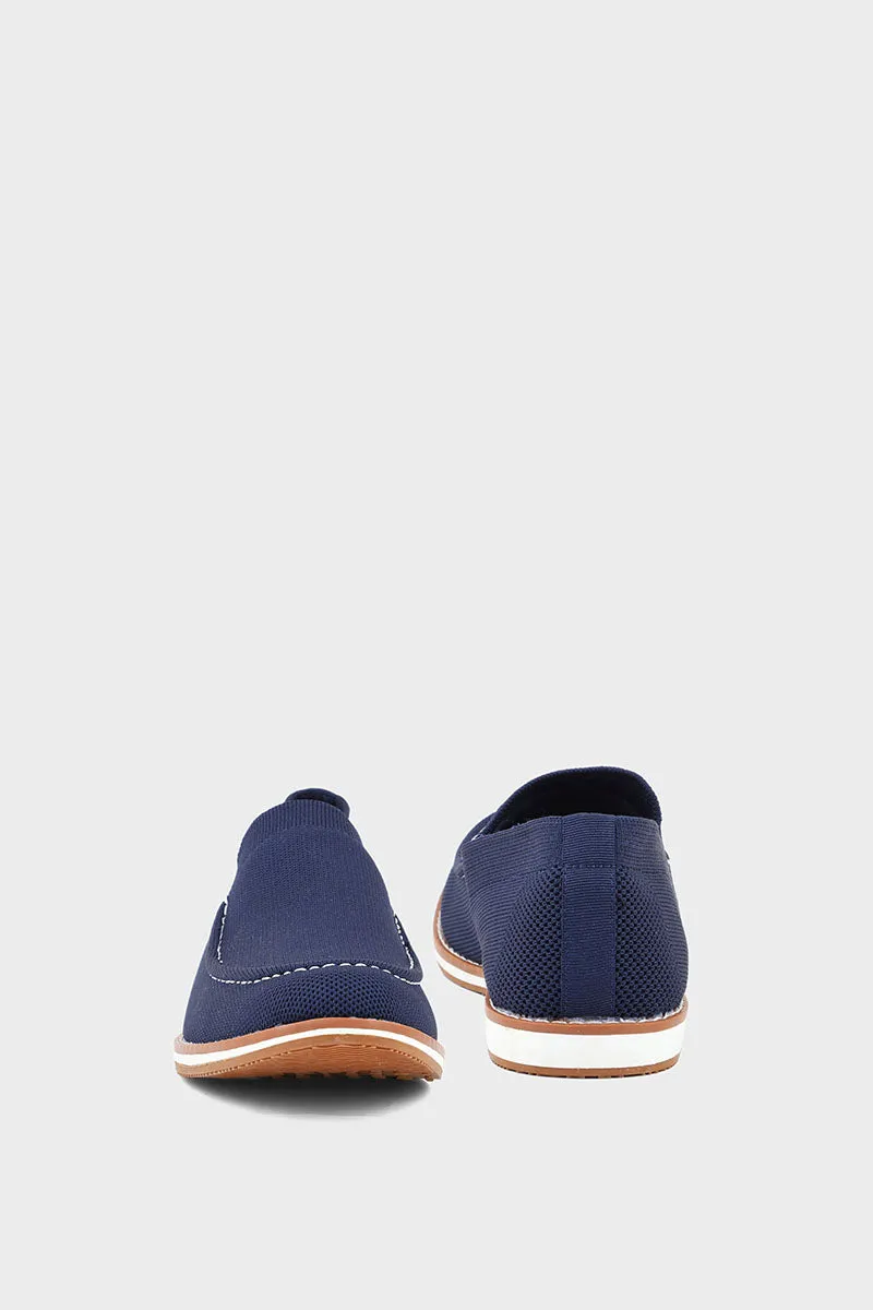 Men Casual Shoe/Moccs M22077-Navy