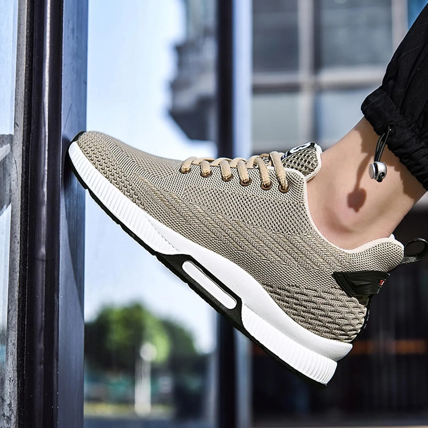 Men Elevator Sneakers Invisible Height Increasing 2.4 Inches Taller Elevator Sports Women Mesh Breathable Outdoor Casual Lace up Fashion Shoes