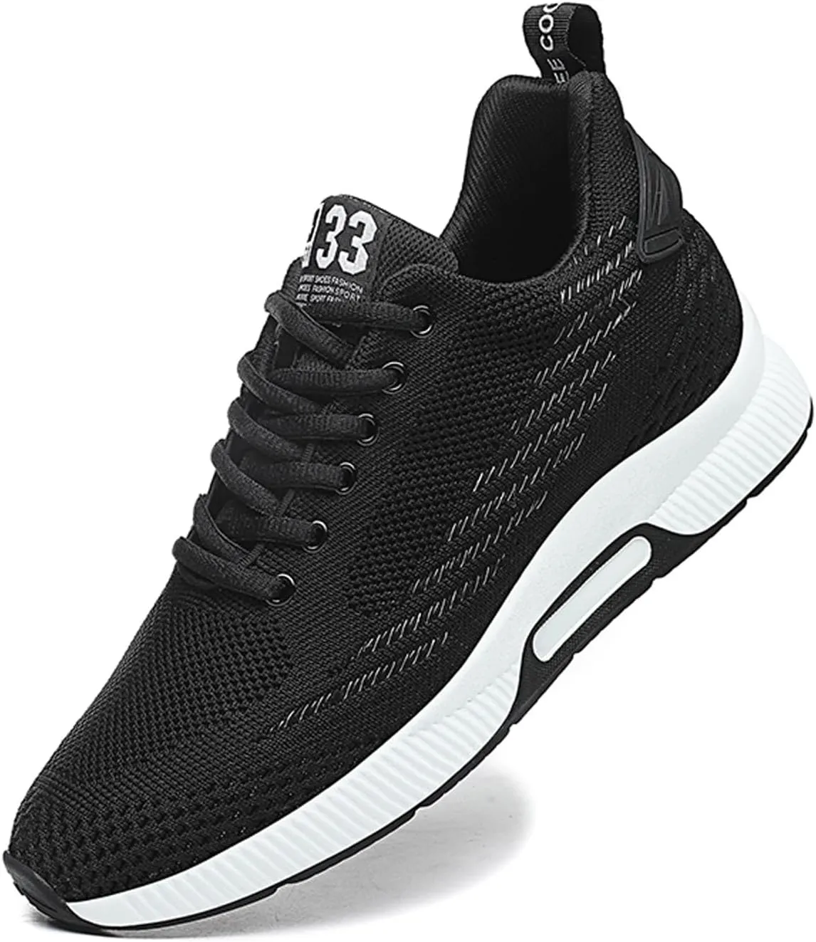 Men Elevator Sneakers Invisible Height Increasing 2.4 Inches Taller Elevator Sports Women Mesh Breathable Outdoor Casual Lace up Fashion Shoes