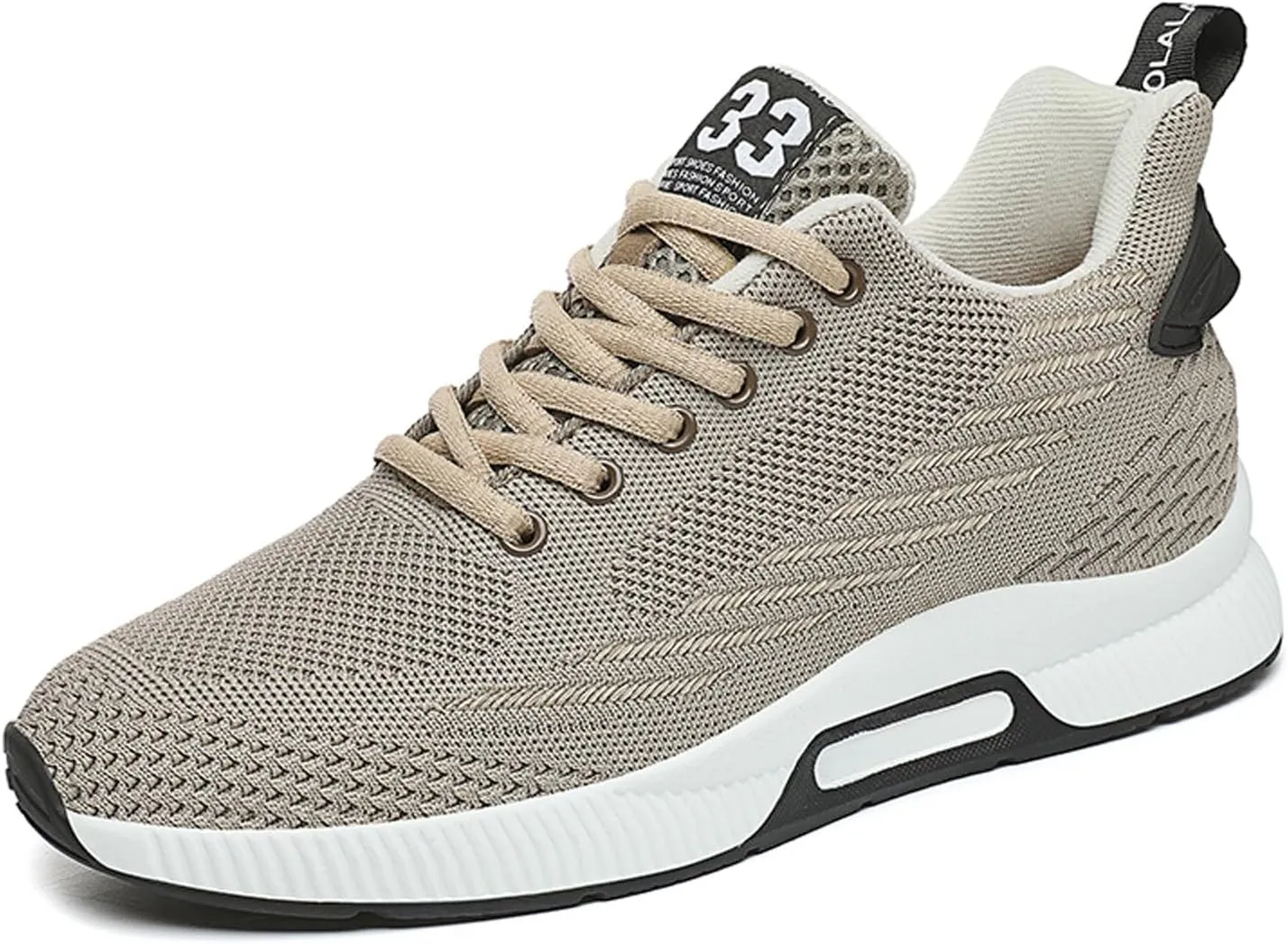 Men Elevator Sneakers Invisible Height Increasing 2.4 Inches Taller Elevator Sports Women Mesh Breathable Outdoor Casual Lace up Fashion Shoes