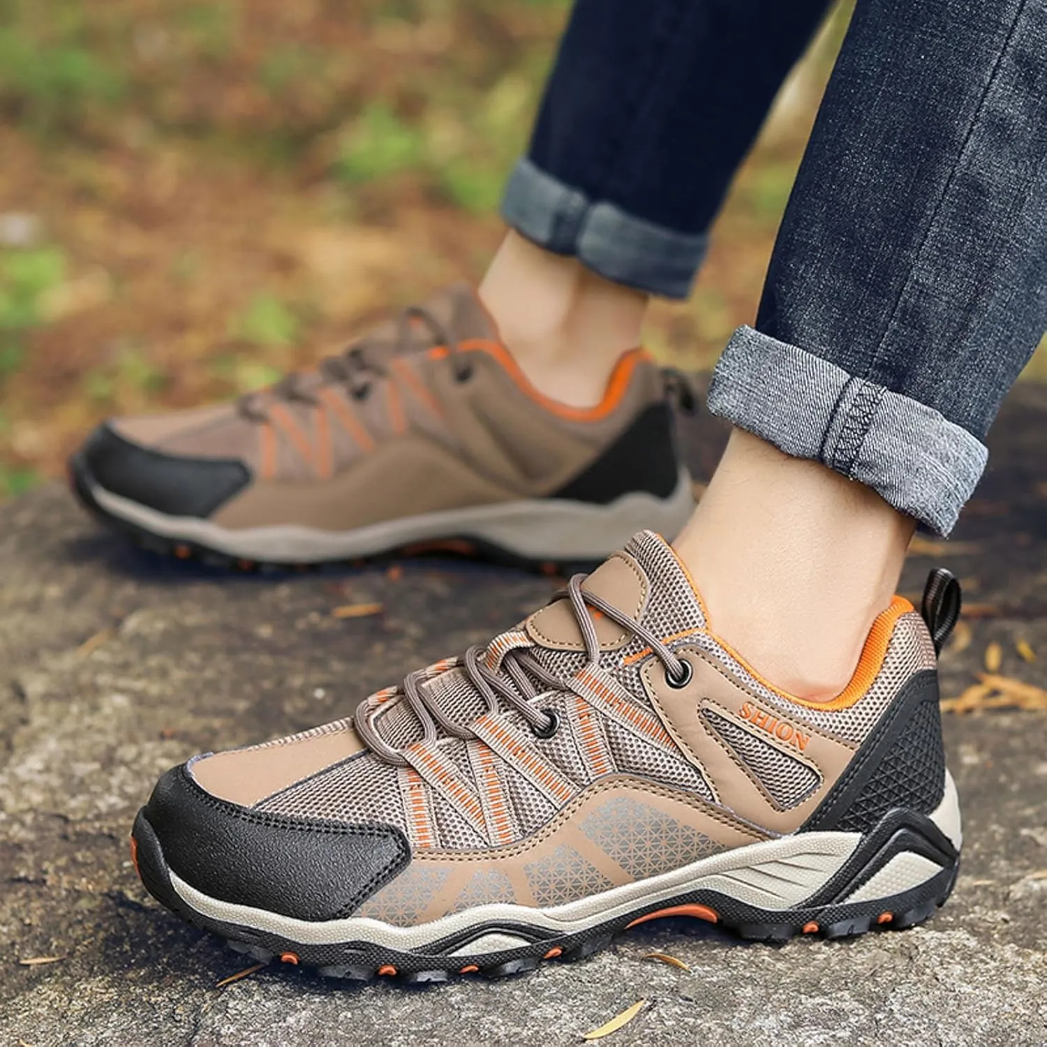 Men Sports Shoes Fashionable New Pattern Simple Solid Outdoor Mountaineering Shoes Sneaker Slippers for Men Size 13 Men's SPO