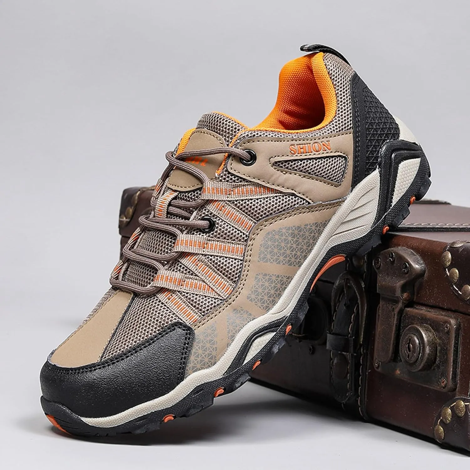 Men Sports Shoes Fashionable New Pattern Simple Solid Outdoor Mountaineering Shoes Sneaker Slippers for Men Size 13 Men's SPO