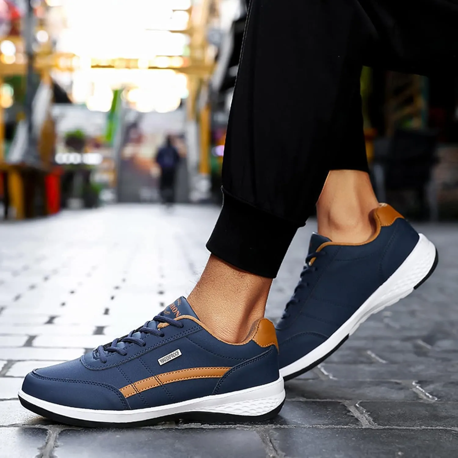 Men Wedge Heel Soft Sole Soft Sole Round Toe Breathable Running Western Shoes Sneaker Rack for Men Bedroom Shoes