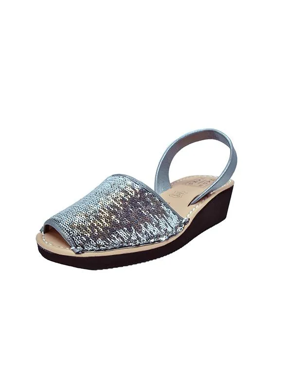 Menorquina Silver Sequence Heel